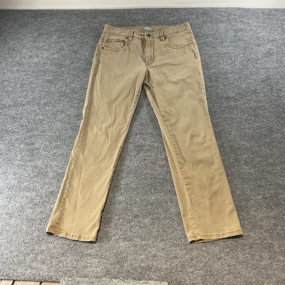 Tommy Bahama Boracay Pants Mens 32x30 Khaki Tan 5-Pocket Chino Straight Leg